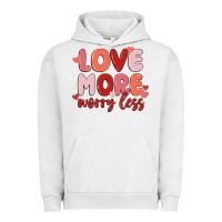 Pigment Lunar Rock love more worry less Urban Hoodie - MaliasSmallBusiness