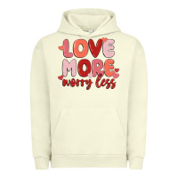 Pigment Pistachio love more worry less Urban Hoodie - MaliasSmallBusiness