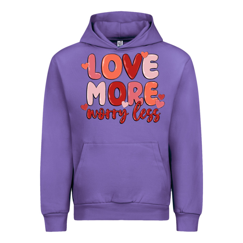 Love More Worry Less Urban Hoodie by MaliasSmallBusiness | Teevron