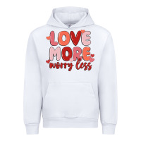 White love more worry less Urban Hoodie - MaliasSmallBusiness