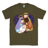 Army Green holy night jesus birth Classic Tee - Zillion Design Studio