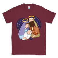 Burgundy holy night jesus birth Classic Tee - Zillion Design Studio