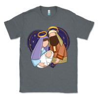 Charcoal Heather holy night jesus birth Classic Tee - Zillion Design Studio