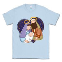 Dusty Blue holy night jesus birth Classic Tee - Zillion Design Studio