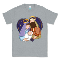 Heather Grey holy night jesus birth Classic Tee - Zillion Design Studio