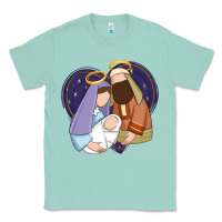 Seafoam holy night jesus birth Classic Tee - Zillion Design Studio