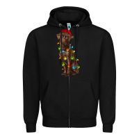 Black Christmas labrador retriever Zipper Hoodie - RanaPortraitStore