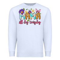 White mama all day everyday Premium Sweatshirt - Artiststas