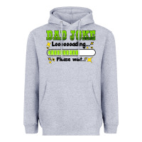 Heather Grey dad joke loading please wait Heavyweight Hoodie - HRA Design Shop