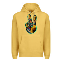 Antique Gold Aztec Sunflower Peace Sign Premium Hoodie - Jasminsmagicworld