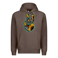 Coffee Aztec Sunflower Peace Sign Premium Hoodie - Jasminsmagicworld