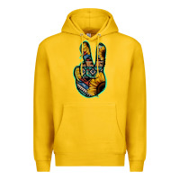 Lemon Aztec Sunflower Peace Sign Premium Hoodie - Jasminsmagicworld