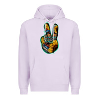 Lilac Aztec Sunflower Peace Sign Premium Hoodie - Jasminsmagicworld
