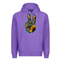 Purple Aztec Sunflower Peace Sign Premium Hoodie - Jasminsmagicworld