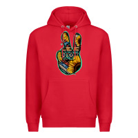 Red Aztec Sunflower Peace Sign Premium Hoodie - Jasminsmagicworld