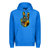 True Royal Aztec Sunflower Peace Sign Premium Hoodie - Jasminsmagicworld