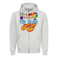 Dove Grey life is better in flip flops Zipper Hoodie - texasbilliewilder