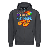 Smoke life is better in flip flops Zipper Hoodie - texasbilliewilder