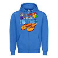 True Royal life is better in flip flops Zipper Hoodie - texasbilliewilder