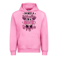 Fuchsia Pink i'm not a booksorm i'm a book dragon Urban Hoodie - MaliasSmallBusiness