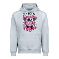 Heather Grey i'm not a booksorm i'm a book dragon Urban Hoodie - MaliasSmallBusiness