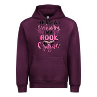 Mauve Wine i'm not a booksorm i'm a book dragon Urban Hoodie - MaliasSmallBusiness