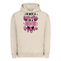 Pigment French Oak i'm not a booksorm i'm a book dragon Urban Hoodie - MaliasSmallBusiness