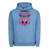 Pigment Pebble Blue i'm not a booksorm i'm a book dragon Urban Hoodie - MaliasSmallBusiness