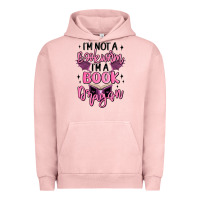 Pigment Salmon i'm not a booksorm i'm a book dragon Urban Hoodie - MaliasSmallBusiness