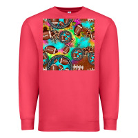 Cardinal football tie dye gemstone sunflower seamless pattern Premium Sweatshirt - JahusDesignShop