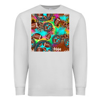 Dove Grey football tie dye gemstone sunflower seamless pattern Premium Sweatshirt - JahusDesignShop