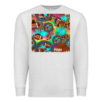 Oatmeal Heather football tie dye gemstone sunflower seamless pattern Premium Sweatshirt - JahusDesignShop