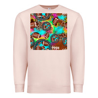 Pale Pink football tie dye gemstone sunflower seamless pattern Premium Sweatshirt - JahusDesignShop