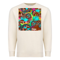 Sandshell football tie dye gemstone sunflower seamless pattern Premium Sweatshirt - JahusDesignShop