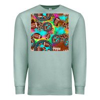 Seafoam football tie dye gemstone sunflower seamless pattern Premium Sweatshirt - JahusDesignShop