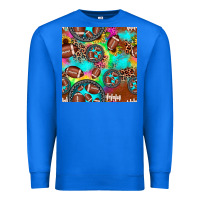 True Royal football tie dye gemstone sunflower seamless pattern Premium Sweatshirt - JahusDesignShop