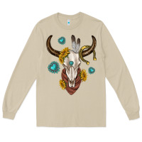 Western Cow Skull Long Sleeve Tee | Teevron
