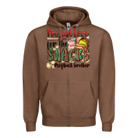 Chestnut i'm just here for the snacks #softball brother Zipper Hoodie - Zillion Design Studio