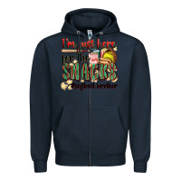 Navy i'm just here for the snacks #softball brother Zipper Hoodie - Zillion Design Studio