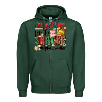 Sports Green i'm just here for the snacks #softball brother Zipper Hoodie - Zillion Design Studio