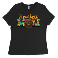 Black fearless mom bear Ladies Tee - BarkalooDesign