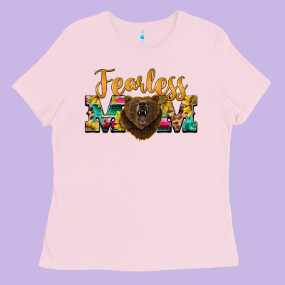 Fearless Mom Bear Ladies Tee Designed By Barkaloodesign