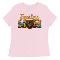 Bubblegum Pink fearless mom bear Ladies Tee - BarkalooDesign