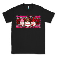 Black Happy valentines day gnomes rose Classic Tee - RanaPortraitStore