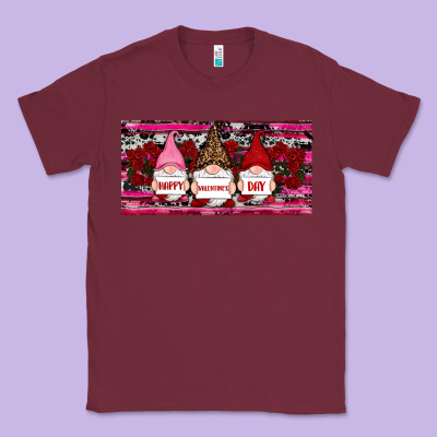 Classic Tee Happy valentines day gnomes rose