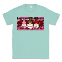 Seafoam Happy valentines day gnomes rose Classic Tee - RanaPortraitStore