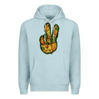 Blue Mist Pineapple Peace Sign Premium Hoodie - Jasminsmagicworld