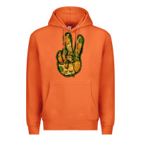 Carrot Pineapple Peace Sign Premium Hoodie - Jasminsmagicworld
