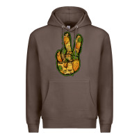 Coffee Pineapple Peace Sign Premium Hoodie - Jasminsmagicworld