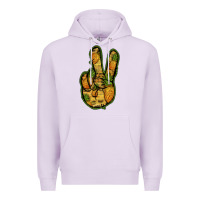 Lilac Pineapple Peace Sign Premium Hoodie - Jasminsmagicworld